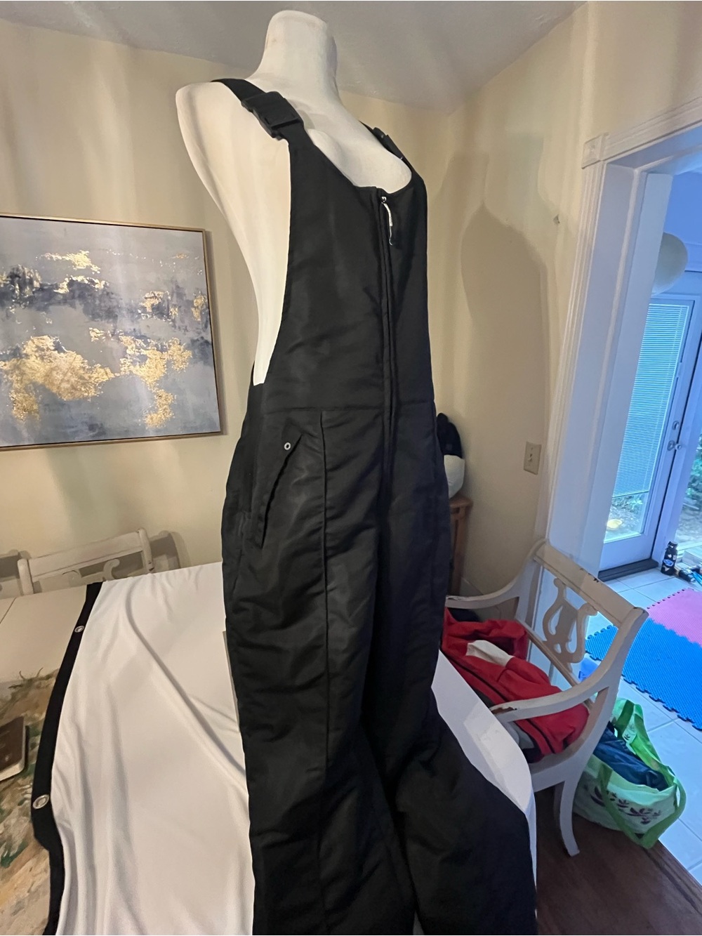 Magellan Outdoors Black Ski Bib Overalls women’s large like new